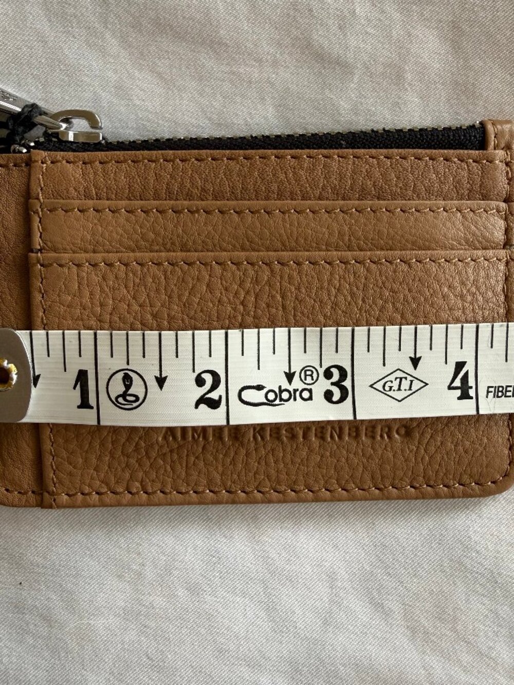 Aimee Kestenberg Aimee Kestenberg 'Alia' Slim ID Vachetta Leather Case w/Keyring - Picture 4 of 6